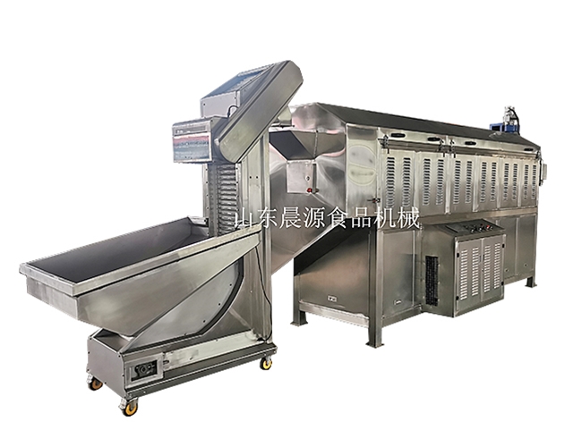 小麥連續(xù)滾筒炒鍋